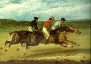 charles emile callande course de chevaux montes oil painting artist